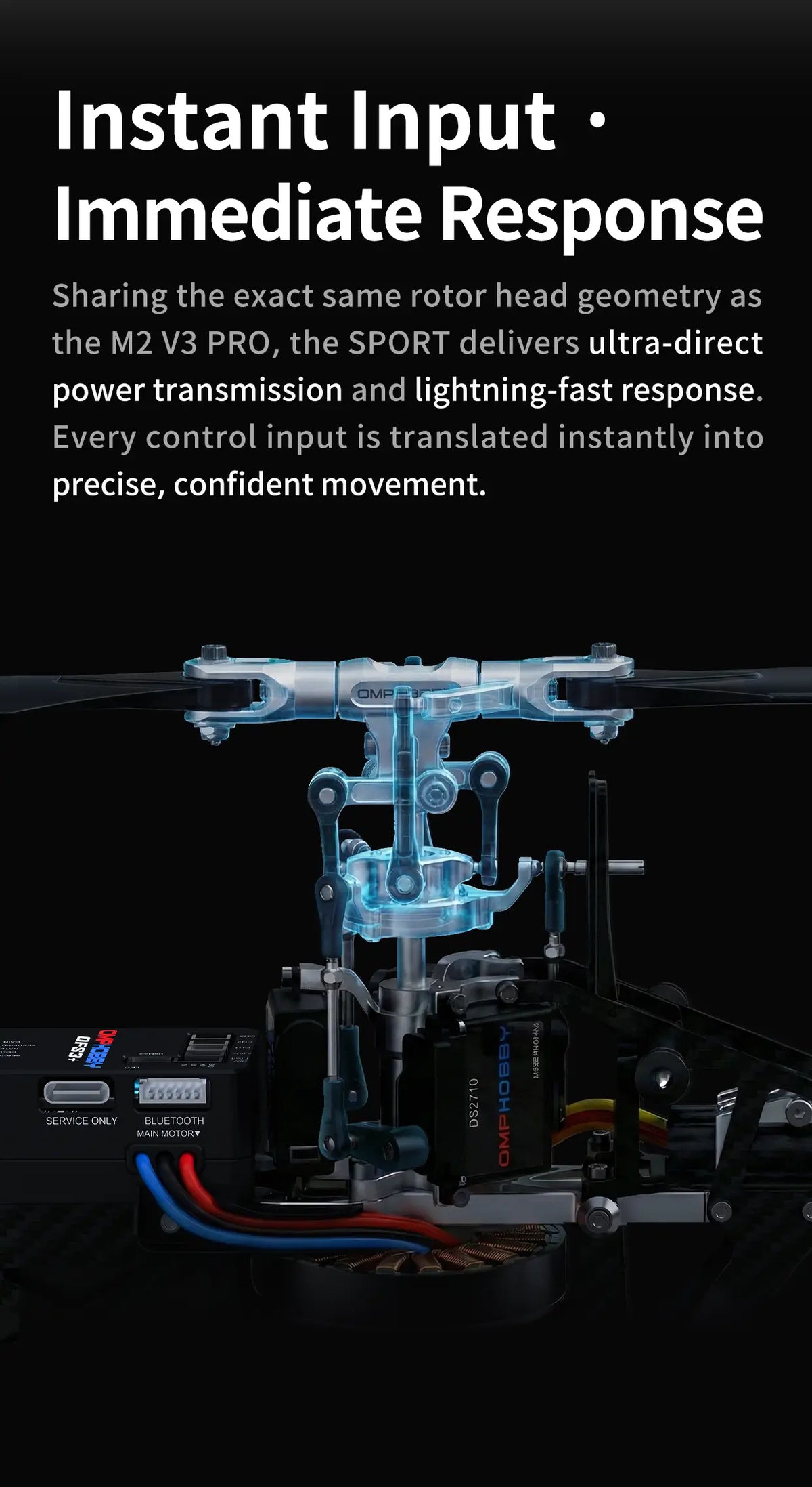 OMPHOBBY M2 V3 Sport RC Helicopter OSHM0052