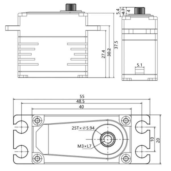 GDW BLS995HV Tail Servo