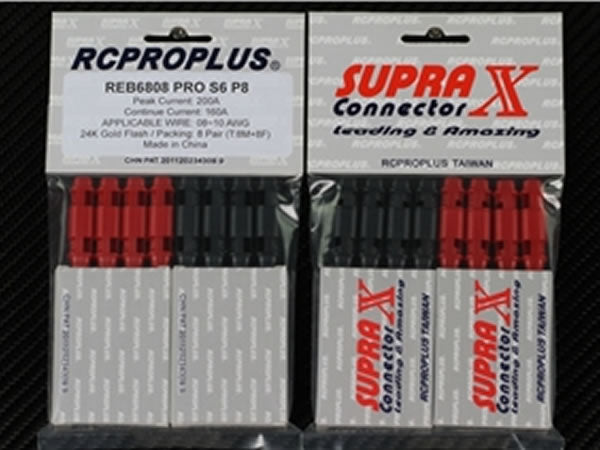 Supra-X PRO 6mm (8M, 8F, Black and Red Housing): REB6808PROS6
