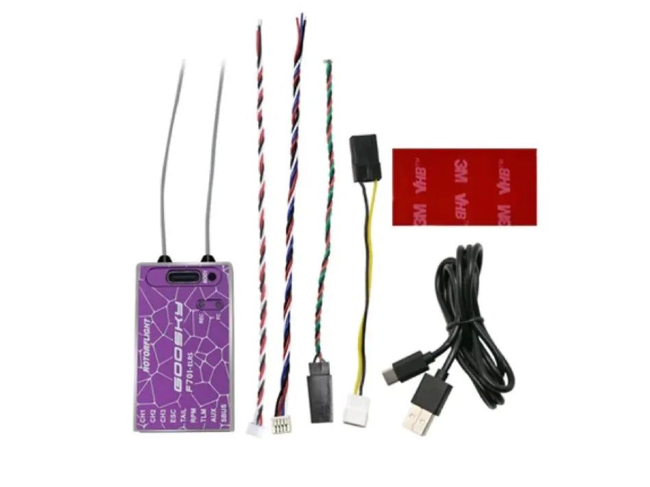 Goosky F701 Flight Controller Rotorflight Flybarless unit ELRS LBT Purple GT040278