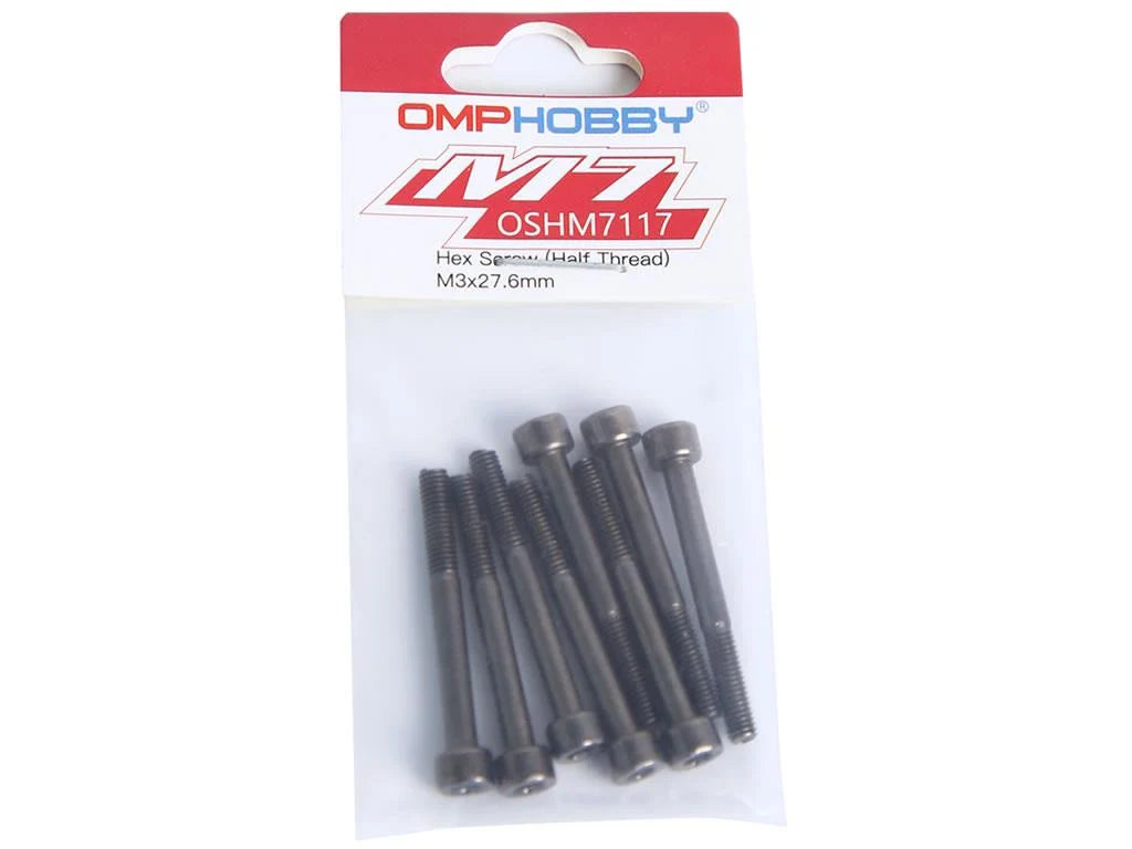OMP M7 Hex Screw (Half Thread) M3x28 : OSHM7117