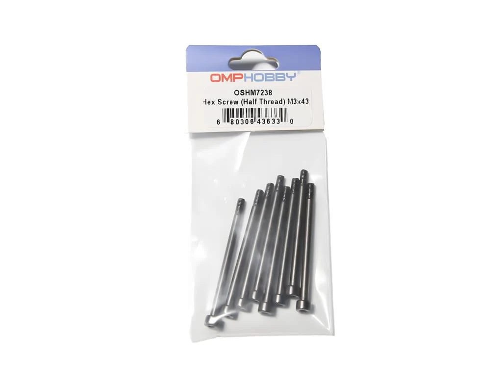 OMPHOBBY M7R Hex Screw (Half Thread) M3x43 : OSHM7238