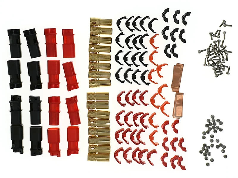 RCPROPLUS 7mm Solderless Connector (8M,8F,Black,Red) : REB7808STS7P8