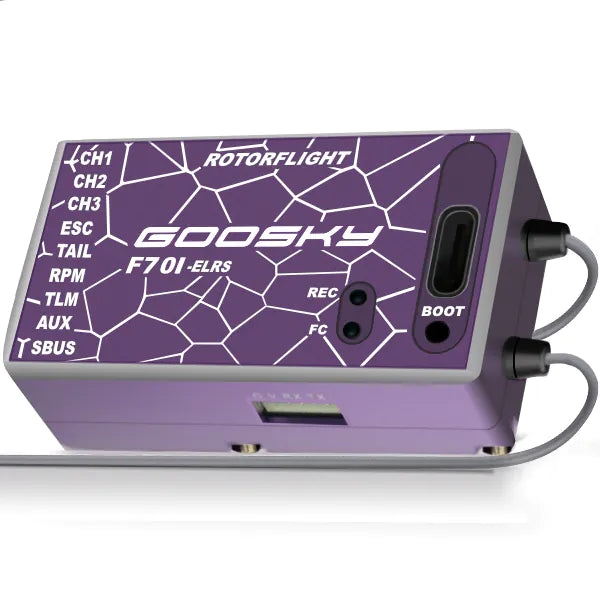Goosky F701 Flight Controller Rotorflight Flybarless unit ELRS LBT Purple GT040278